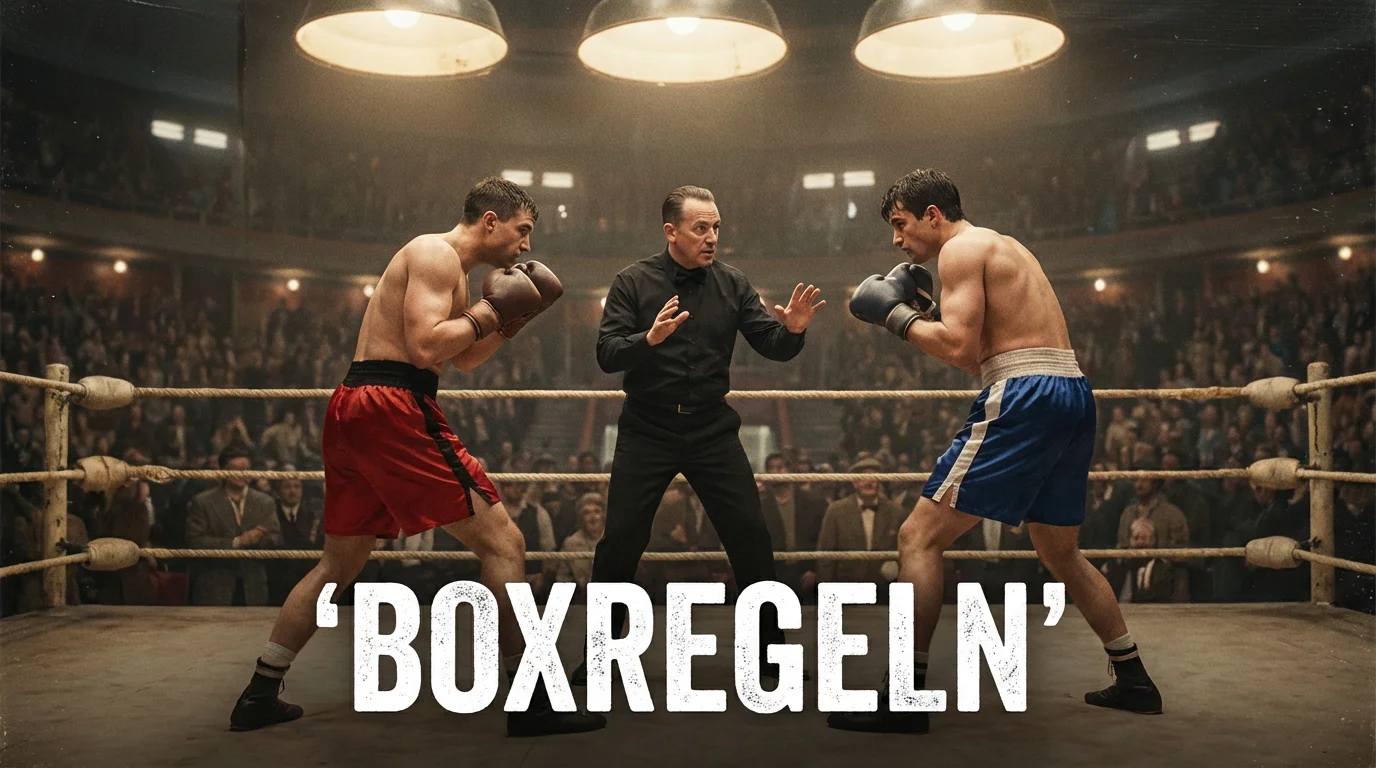 Ringrichter erklärt Boxern die Regeln vor dem Kampf