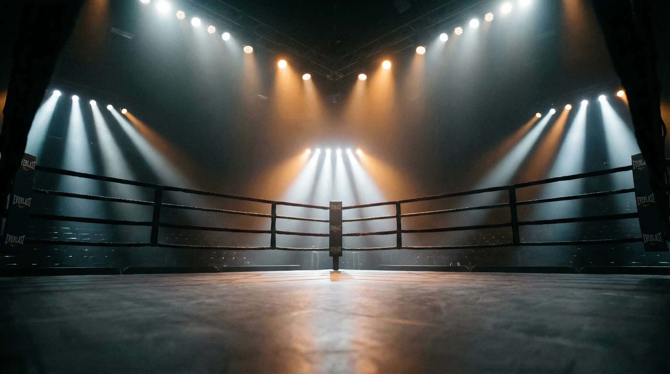 Boxring unter Scheinwerfern vor einem Profi-Boxkampf – Boxen Wetten Tipps
