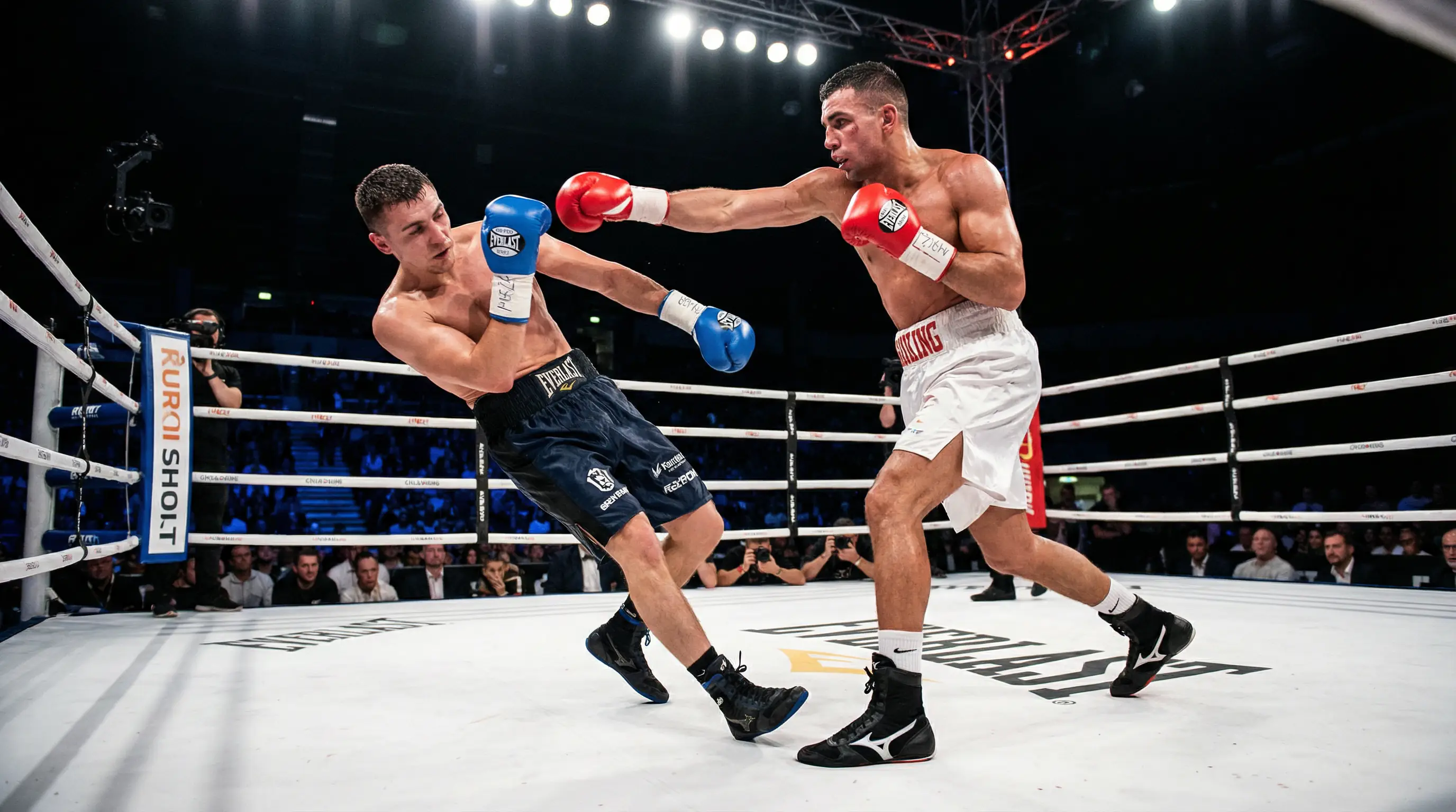 Zwei Boxer im Ring während eines Kampfes – Siegwette bei Boxwetten