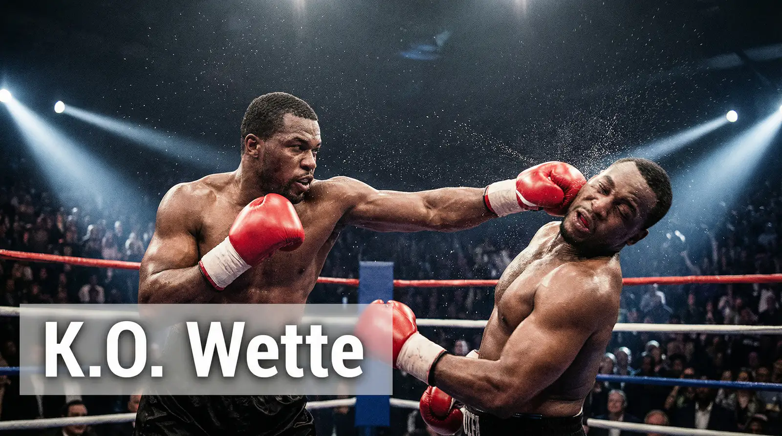 Boxer landet einen kraftvollen Treffer im Schwergewichtskampf