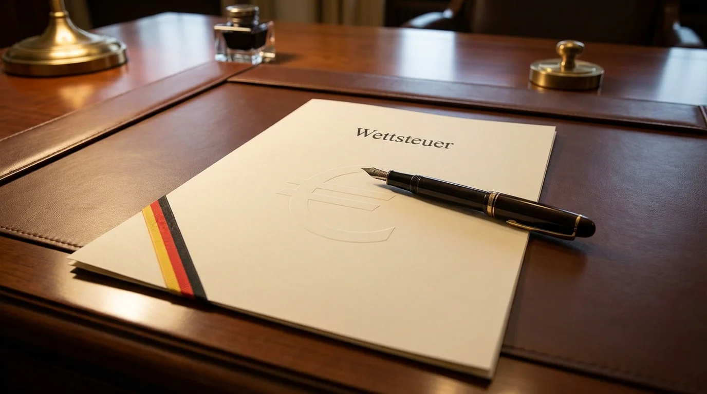 Offizielles Dokument mit Steuererklärung und symbolischem Euro-Zeichen